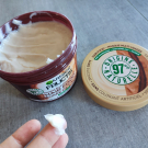 Swatch de zaz19 : Masque Nutrition Boucles Beurre de Cacao - Fructis Hair Food, Garnier Fructis