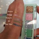 Swatch de skincarebeaute5 : Mini Retro - Palette de fards à paupières format voyage, Natasha DENONA