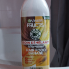 Swatch de Estherrosamund : Hair Food Banane Soin Démêlant, Garnier Fructis