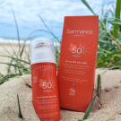 Swatch de Aquallinetests : Fluide solaire bio SPF50, Sarmance