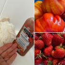 Swatch de Mygtesteuse : GELÉE DE DOUCHE ADOUCISSANTE FRAISE ET TOMATES BIO, Coslys