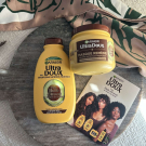 Swatch de Mostabledi : Masque Nutrition Intense Huile d'Avocat et Beurre de Karité Ultra Doux, Garnier