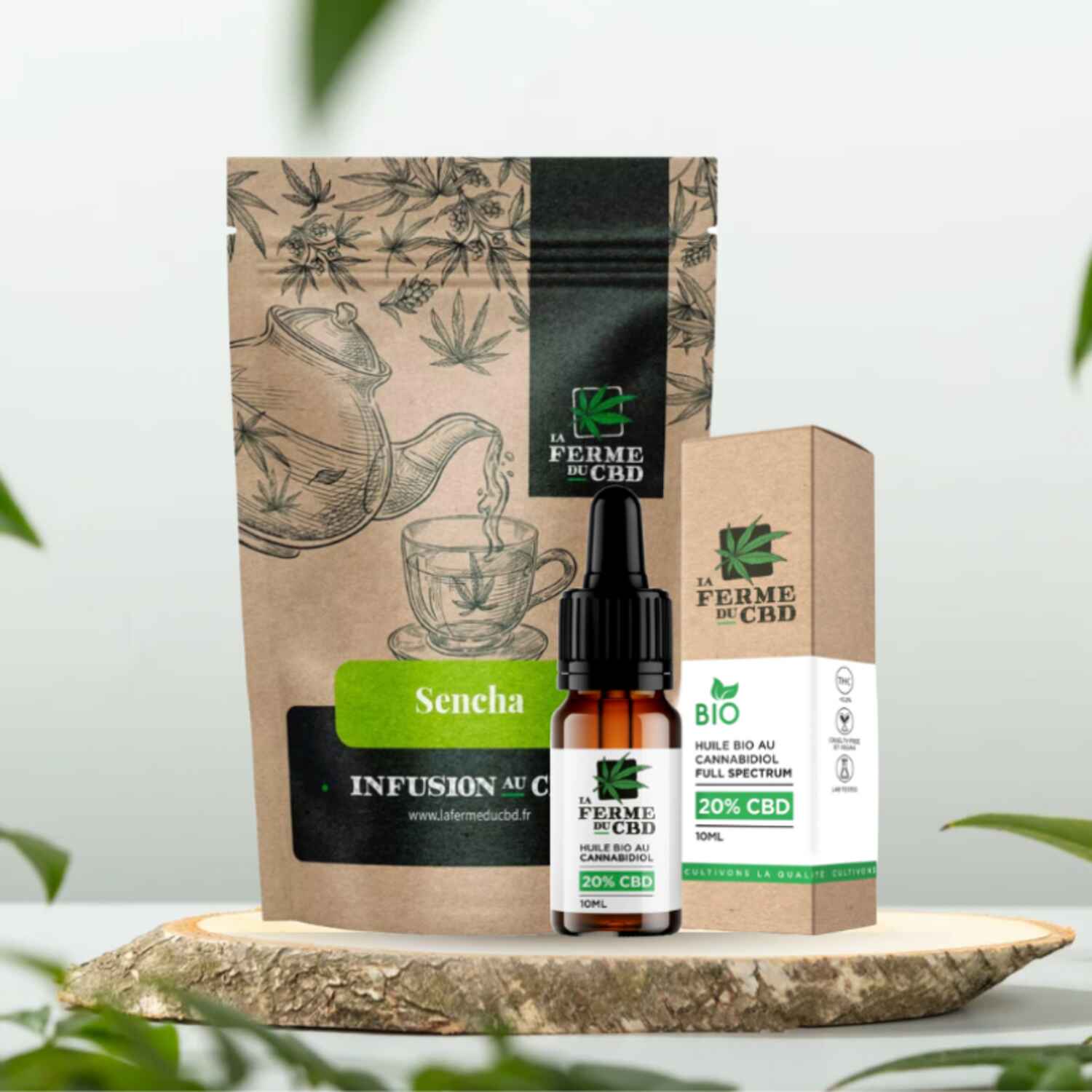 DUO Huile CBD 20 %    infusion Sencha, La ferme du CBD - Infos et avis