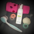 Swatch de lauriie31 : Pschitt Magique Nouvelle Peau - Micropeeling visage sans grain, Garancia