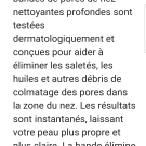 Swatch de Zeyno : Nettoyant point noir, Beauty formulas