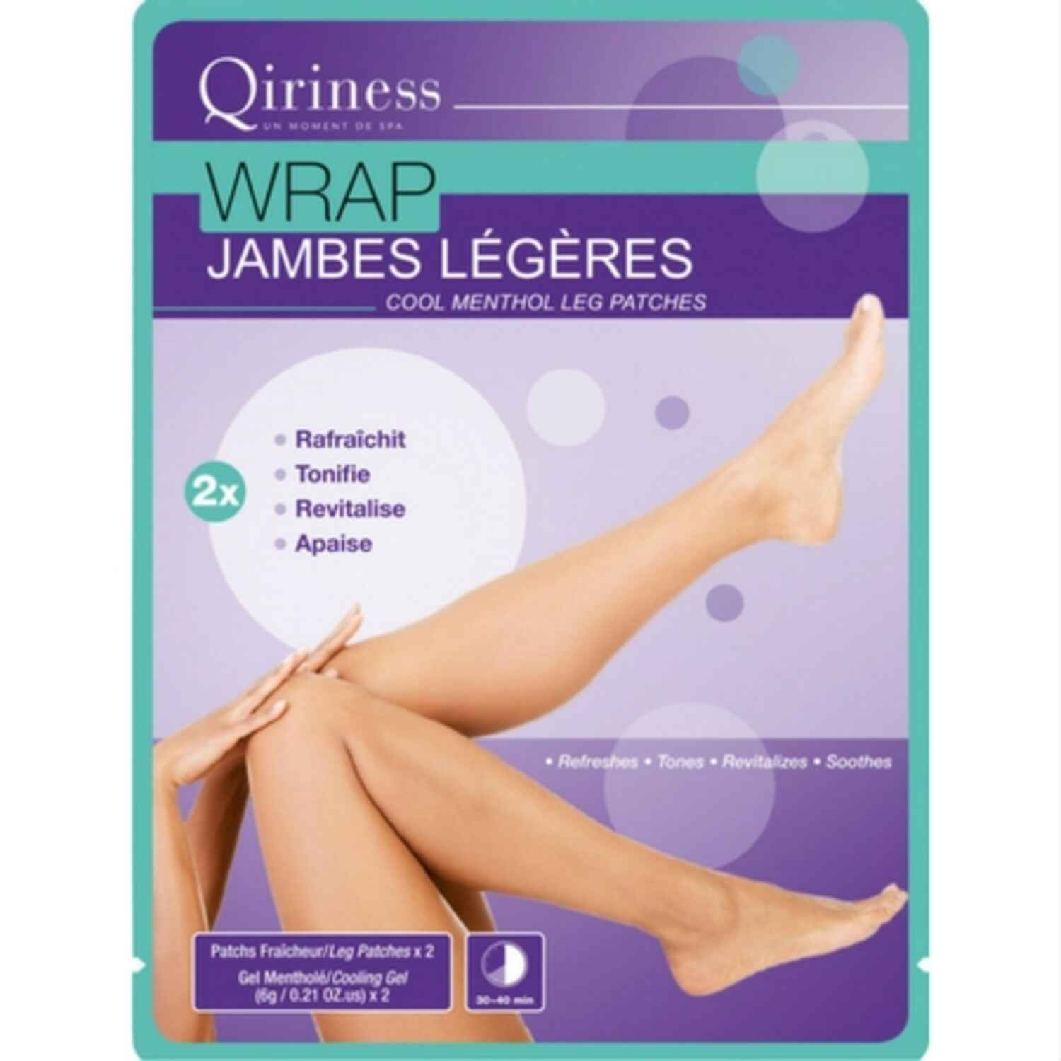 Wrap Jambes Légères - Patchs Jambes Fraîcheur, Qiriness - Infos et avis