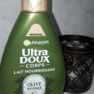Swatch de Claire.agt : Lait Nourrissant - Ultra Doux Corps Olive Mythique, Garnier