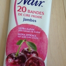 Swatch de Eatmacaroons : Bandes de cire froide - cerise adoucissante, Nair