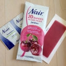 Swatch de Eatmacaroons : Bandes de cire froide - cerise adoucissante, Nair