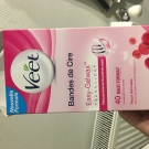 Swatch de siruun : Bandes de Cire Froide Hair Minimizer- Peaux Normales, Veet