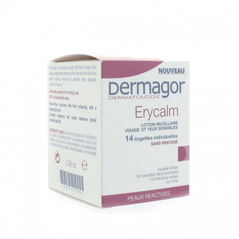 Lingettes micellaires visage et yeux Erycalm, Dermagor - Infos et avis