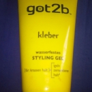 Swatch de shoppinggirl : Kleber Styling Gel Got2Be, Schwarzkopf