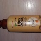 Swatch de Haaaafida : Crème de soin sans rinçage, Garnier Ultra Doux