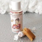 Swatch de saquine : Gel douche caramel lacté, La Cassidaine en provence