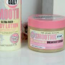 Swatch de Mousso : Breakfast scrub .body lotion, Soap & Glory