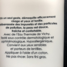 Swatch de Louloudel : Pureté thermale 3 en 1 démaquillant intégrale peau sensible, Vichy
