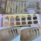 Swatch de Fidji26 : Palette Nude'tude, theBalm