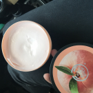 Swatch de Jessie_rgz : Beurre corporel pêche de vigne, The Body Shop