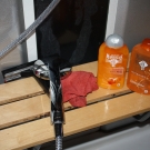 Swatch de peggy vanderhispallie : Shampooing Soin au Lait de Karité et au Miel, Le Petit Marseillais