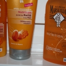 Swatch de peggy vanderhispallie : Shampooing Soin au Lait de Karité et au Miel, Le Petit Marseillais