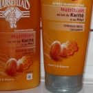 Swatch de peggy vanderhispallie : Après-Shampoing Nutrition au Lait de Karité et au Miel, Le Petit Marseillais